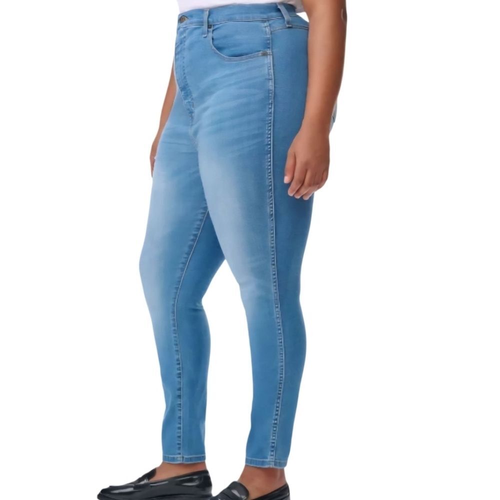 Kirkland Women's Blue High-Rise Stretch Skinny Jeans Classic Denim Size 20 (XXL) - Picture 10 of 14